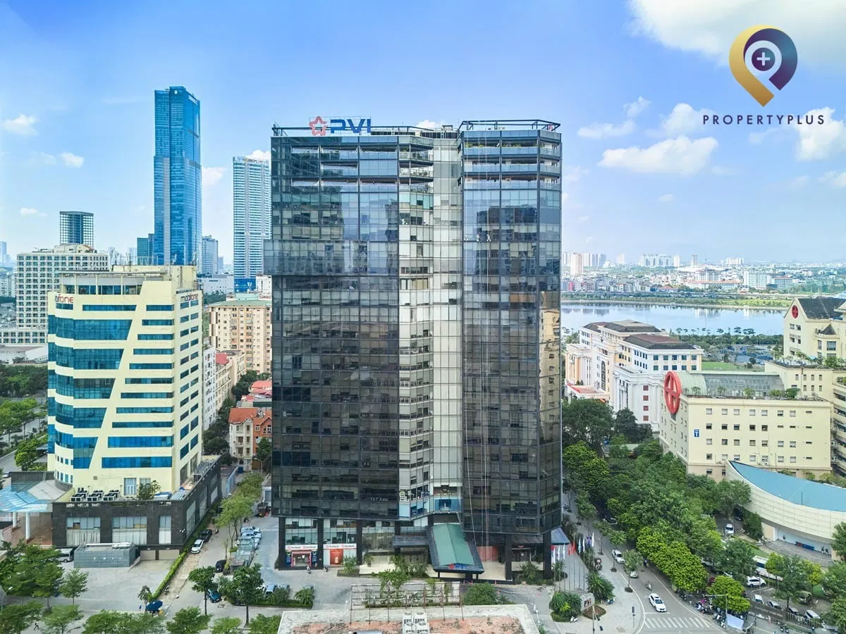 Toàn cảnh tòa nhà PVI Tower nhìn từ trên cao
